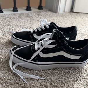 Vans Black and White Low-Top Sneakers